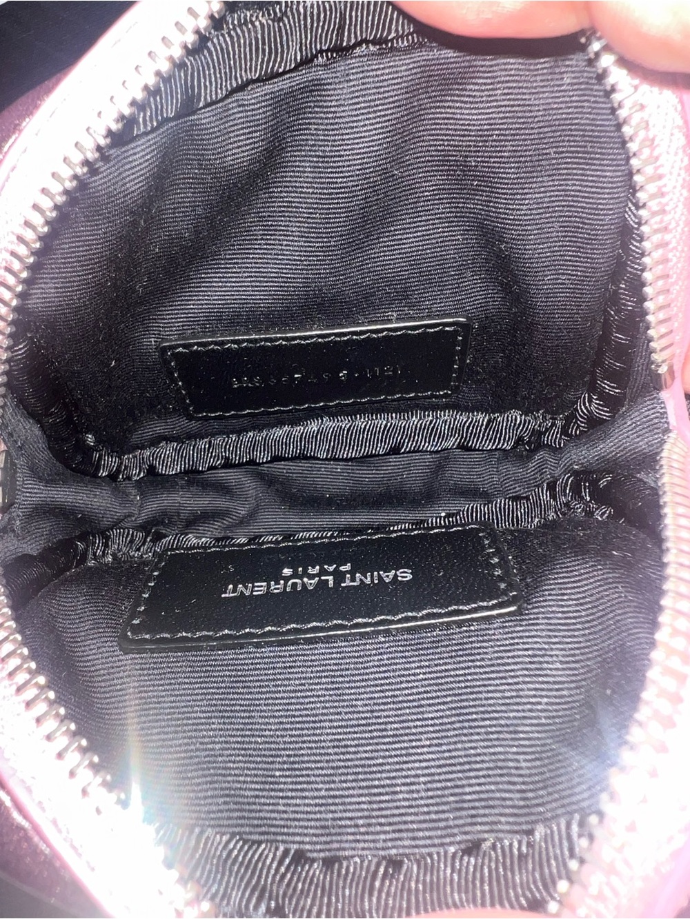 Saint Laurent Metallic Pink Quilted Lou Camera Bag with Tassel - Picture 11 of 16